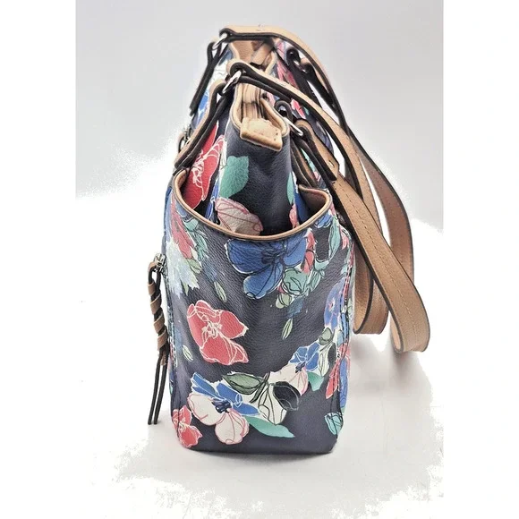 LIZ CLAIBORNE Floral Purse Women's Liz Sport Medium Tote 16 " Long x 10" Tall - Picture 6 of 12